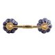Royal Blue Engraved Ceramic Bridge Handle